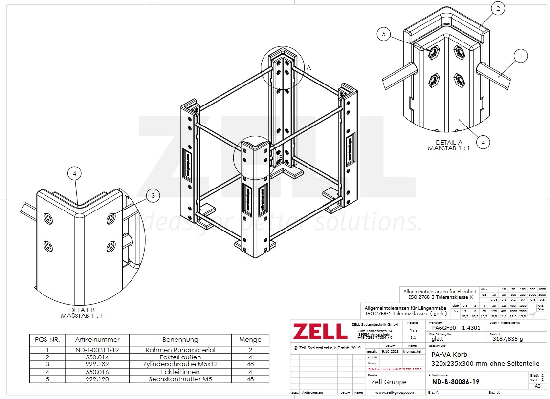 ND-B-30036-19 Kunststoff Korb